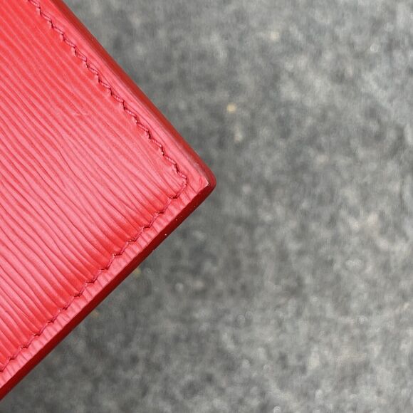 Prada Card Holder Vitello Move Red And Gold 3 Cc - Picture 5 of 11